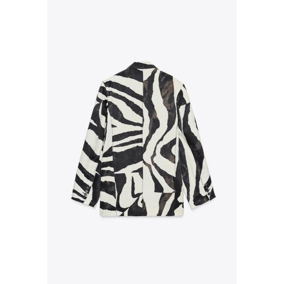 ZW COLLECTION ANIMAL PRINT BLAZER - Picture 4 of 5